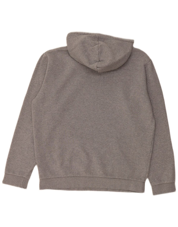 Maglione con cappuccio da uomo ADIDAS in cotone screziato grigio medio