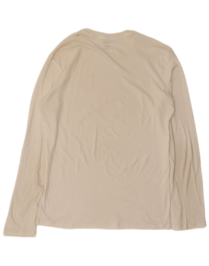 Calvin Klein Jeans Top da uomo a maniche lunghe bianco medio