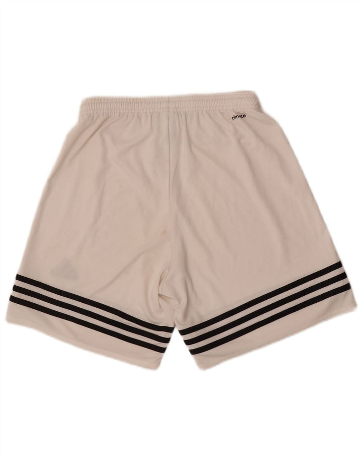 Pantaloncini sportivi Adidas Climalite da uomo piccoli in poliestere bianco