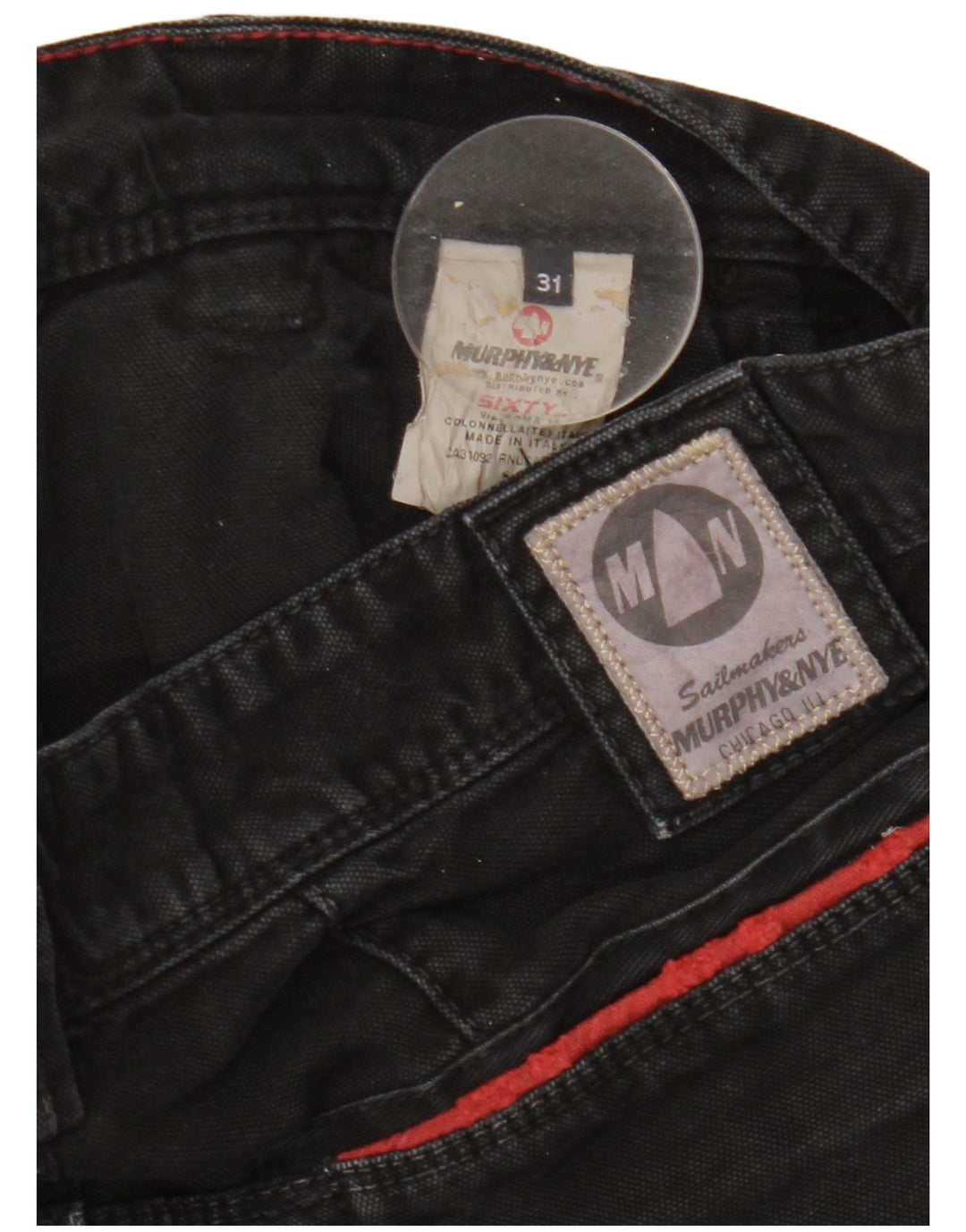 Jeans dritti da donna Murphy & Nye W31 L33 cotone nero