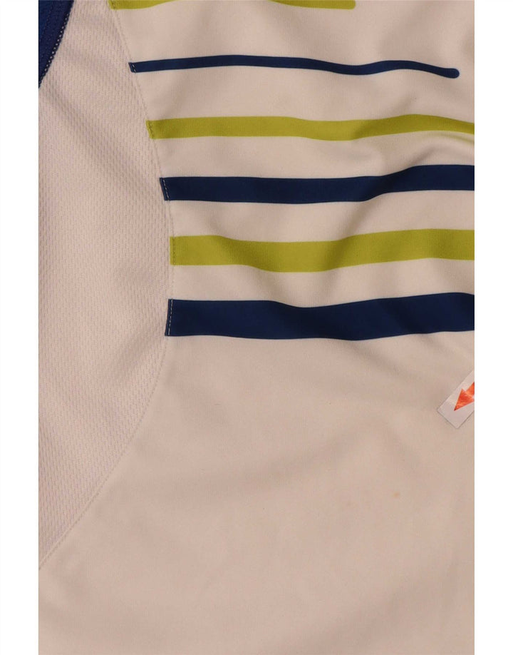 Polo da uomo Sergio Tacchini grande in poliestere color block bianco