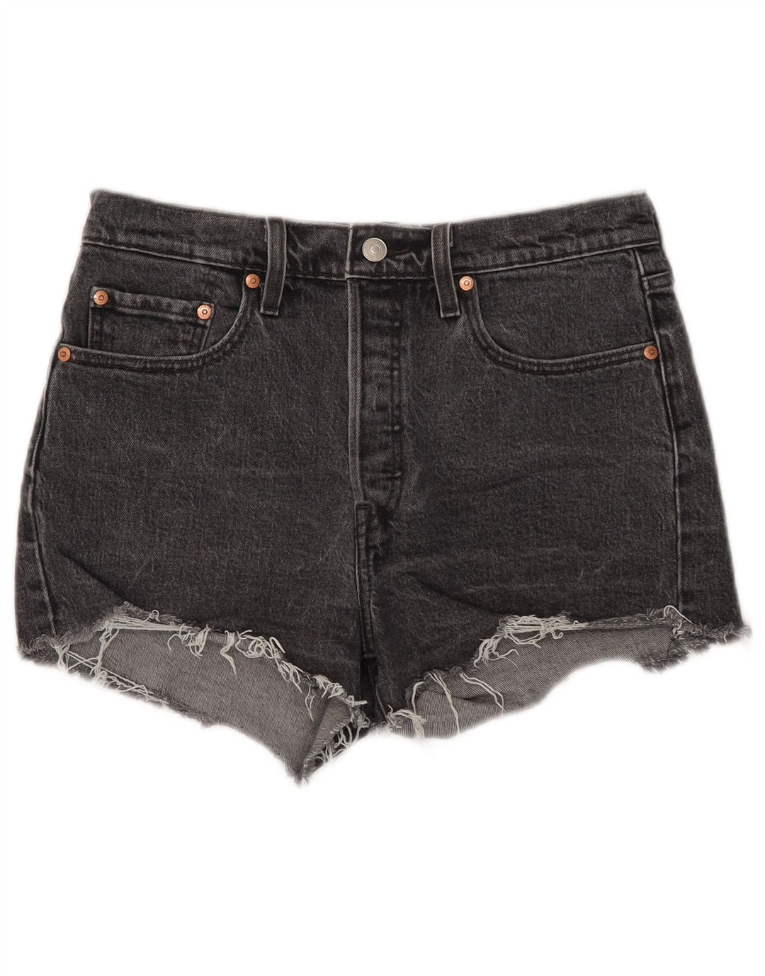 Pantaloncini di jeans Levi's 501 da donna W28 cotone nero medio