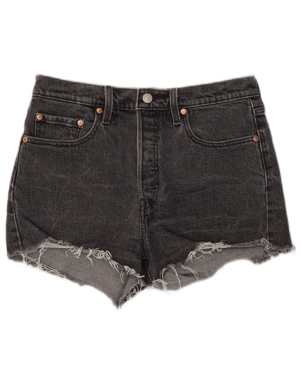 Pantaloncini di jeans Levi's 501 da donna W28 cotone nero medio