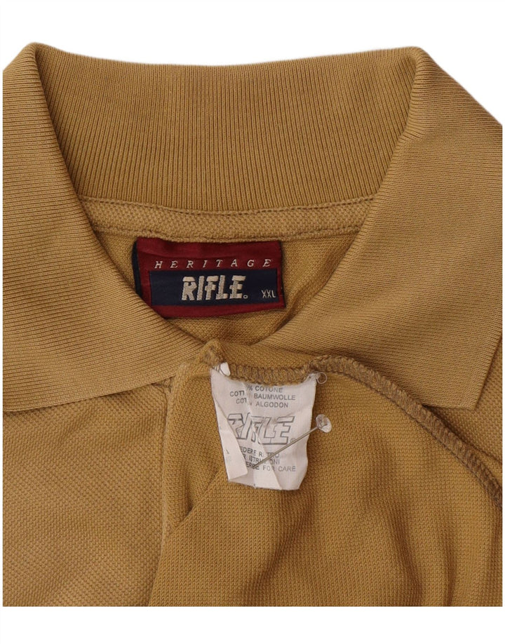 Polo Heritage da uomo RIFLE 2XL in cotone beige