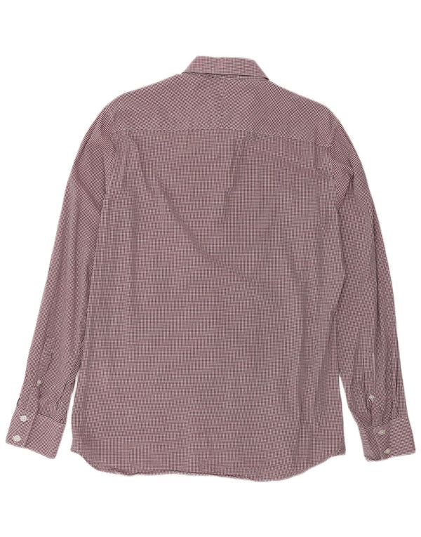Camicia da uomo Dkny in cotone a quadretti bordeaux medio