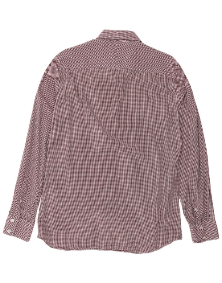 Camicia da uomo Dkny in cotone a quadretti bordeaux medio
