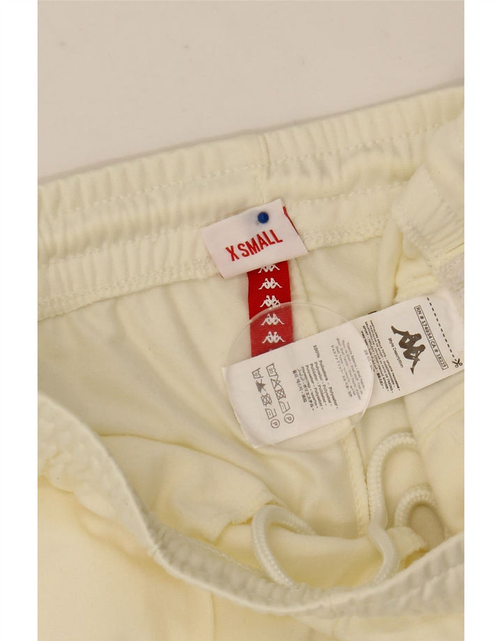 Pantaloni da tuta con grafica Kappa da uomo Joggers XS poliestere bianco sporco