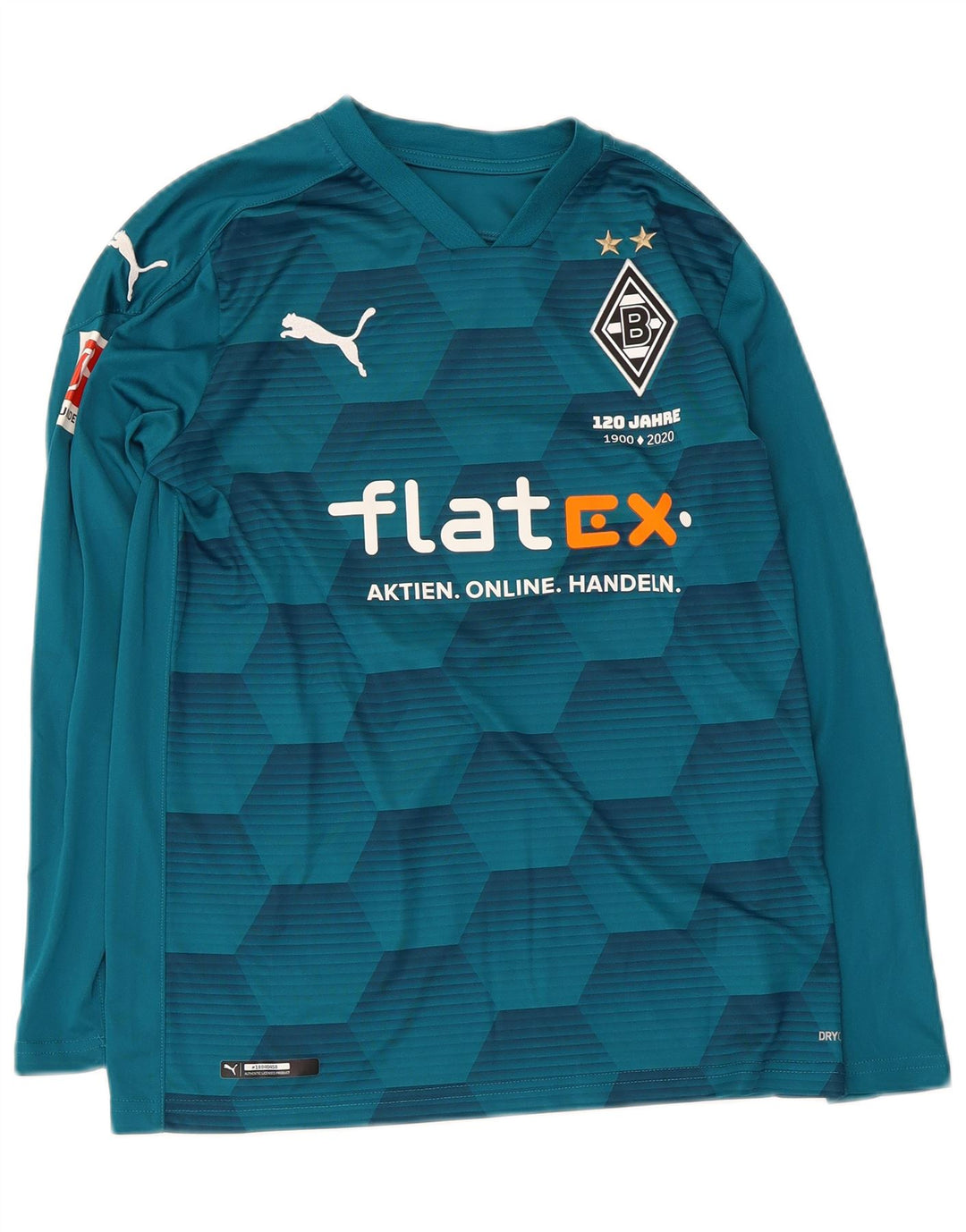 Maglia da ragazzo Puma BVB Dortmund Graphic manica lunga 13-14 anni Blu geometrica