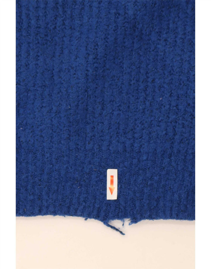 Maglione maglione oversize con collo alto da donna Zara UK 10 piccolo acrilico blu