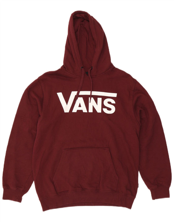 Felpa con cappuccio grafica da uomo di Vans, cotone bordeaux medio