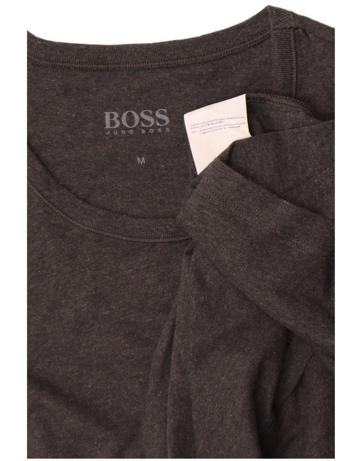T-shirt da uomo Hugo Boss Top in cotone grigio medio