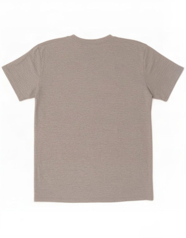 T-shirt grafica da uomo Kappa Top grande in cotone chiazzato grigio