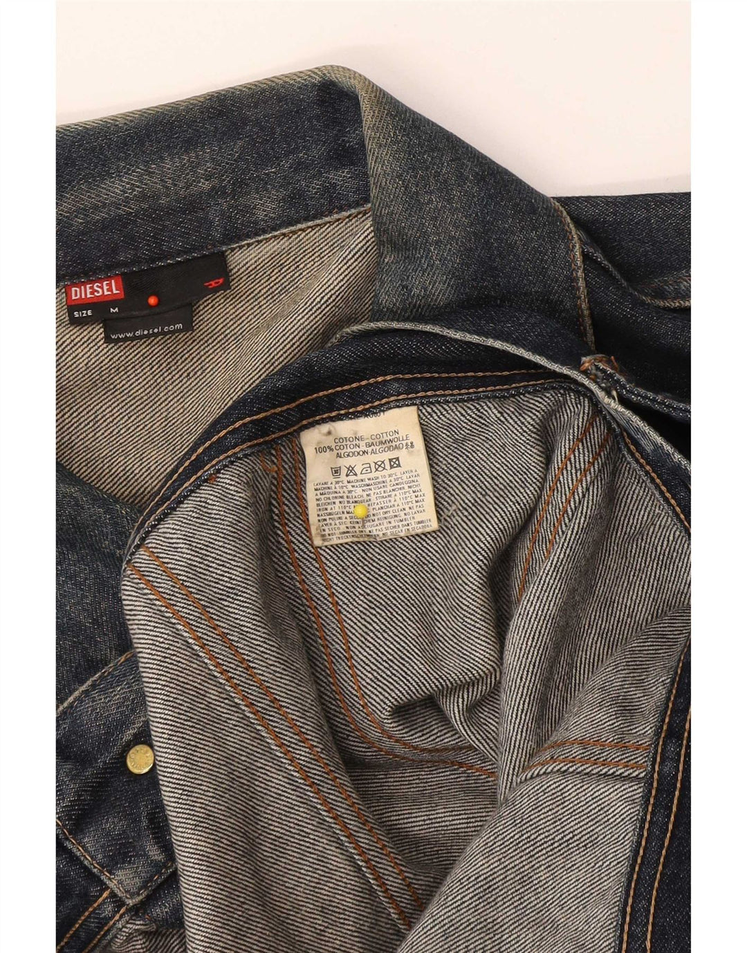Giacca in denim da donna Diesel UK 14 cotone blu navy medio