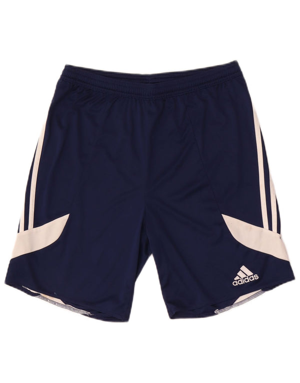 Pantaloncini sportivi Adidas Climalite da ragazzo 15-16 anni 2XL Blu navy Colourblock