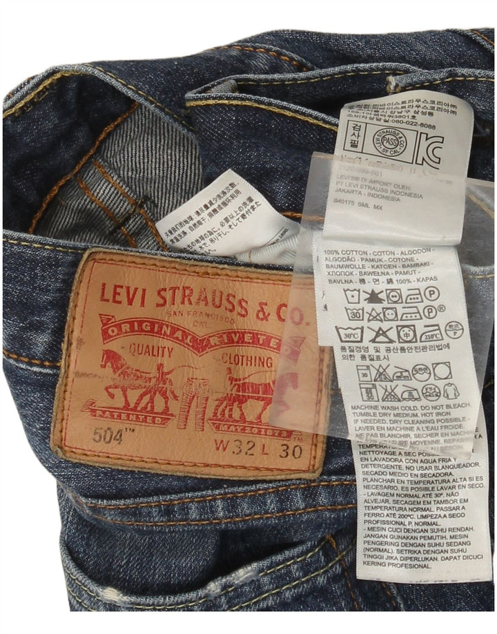 Levi's Uomo 504 Jeans dritti W32 L30 Blu