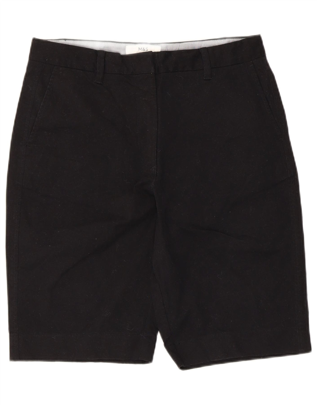 Pantaloncini chino da donna Marks & Spencer UK 12 medi W30 cotone nero