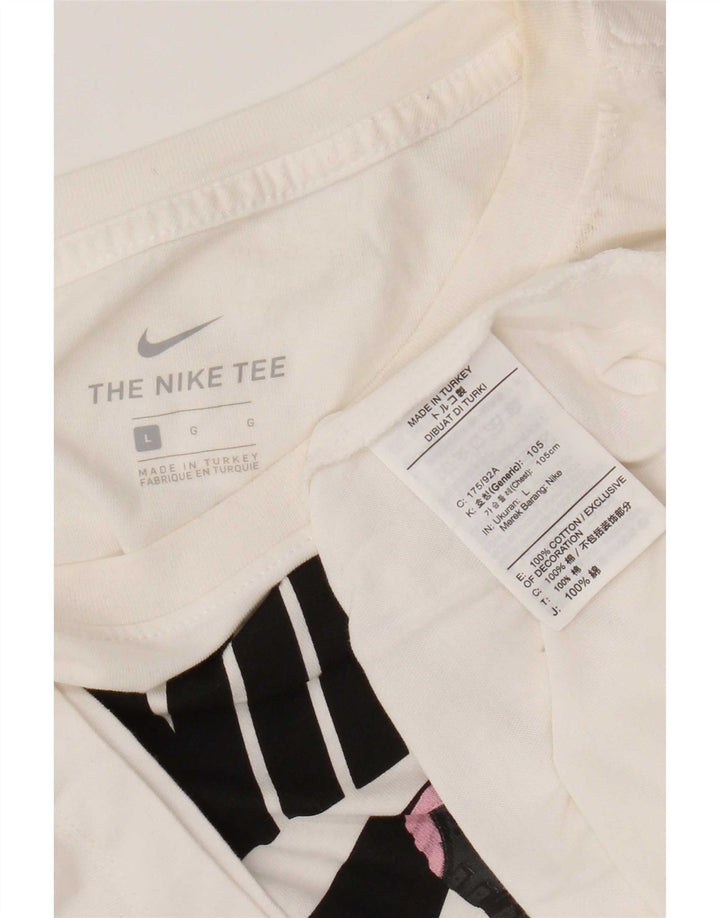 T-shirt grafica da uomo Nike Top grande in cotone bianco