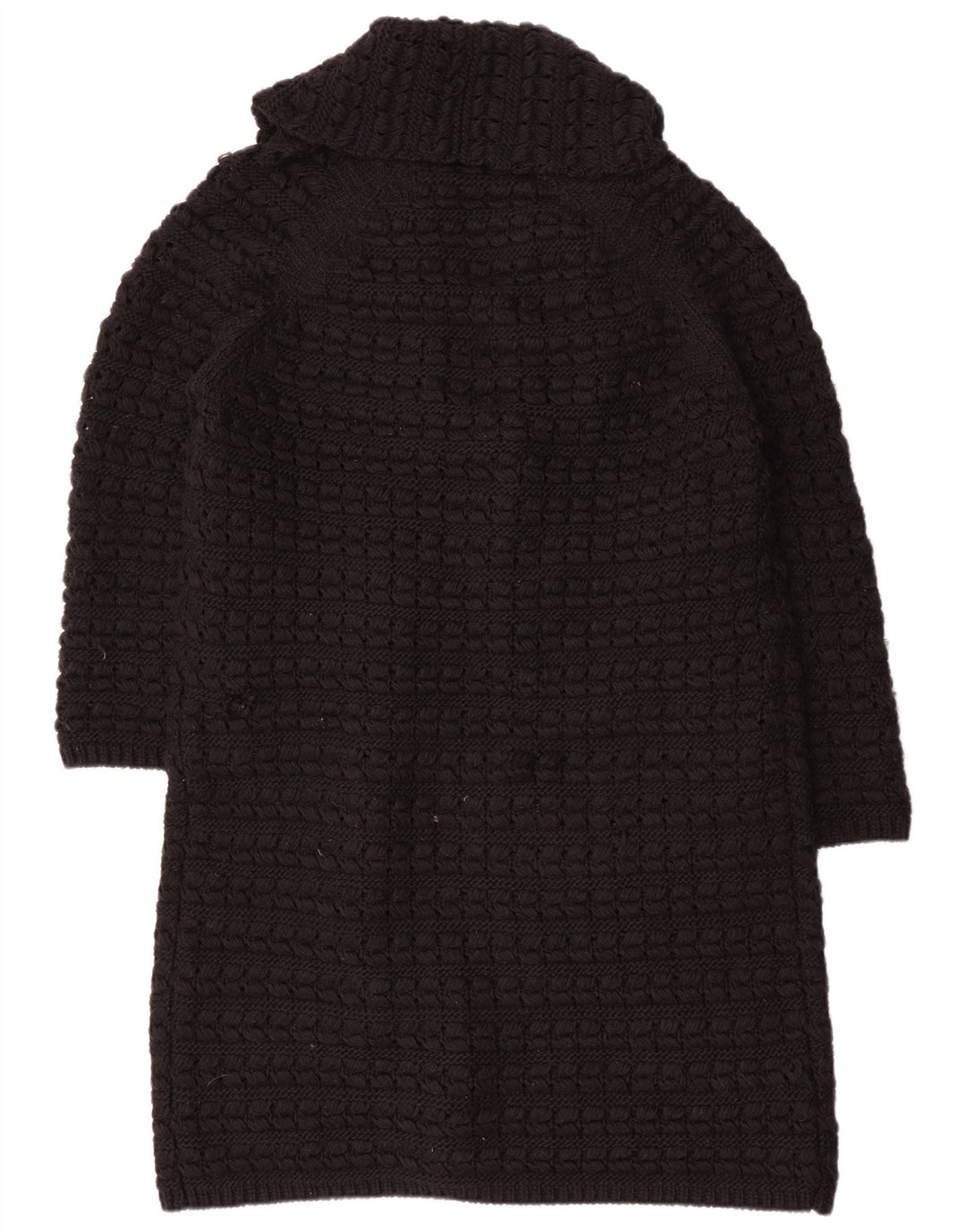Maglione cardigan aperto oversize lungo da donna Zara UK 14 medio nero