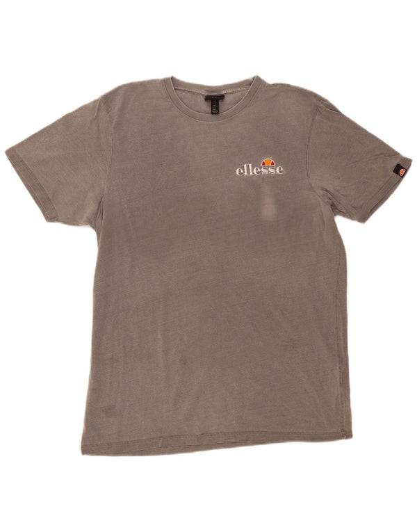 T-shirt da uomo Ellesse Top grande in cotone grigio