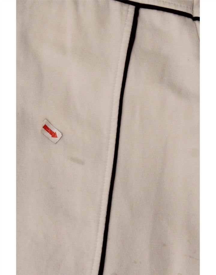CHAMPION Womens Tracksuit Top Jacket UK 10 Small White Cotton