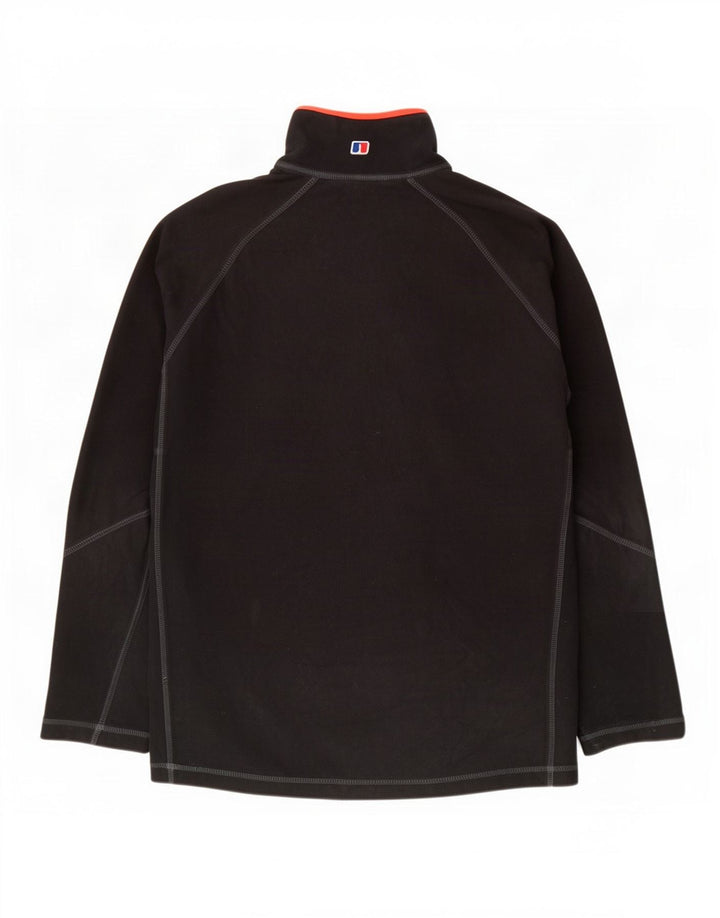 Maglione in pile da uomo Berghaus con zip e collo XL poliestere nero
