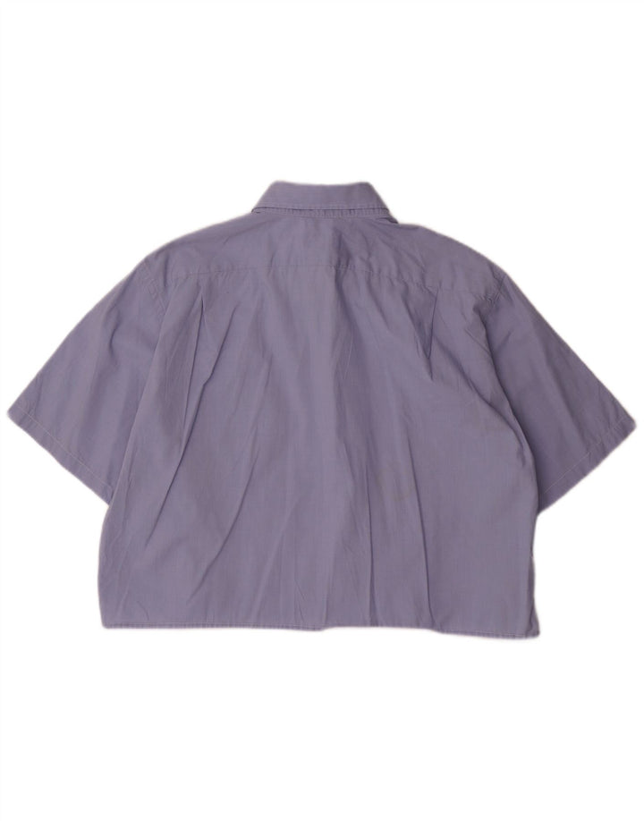 Camicia a maniche corte oversize corta da donna LACOSTE taglia 43 grande blu