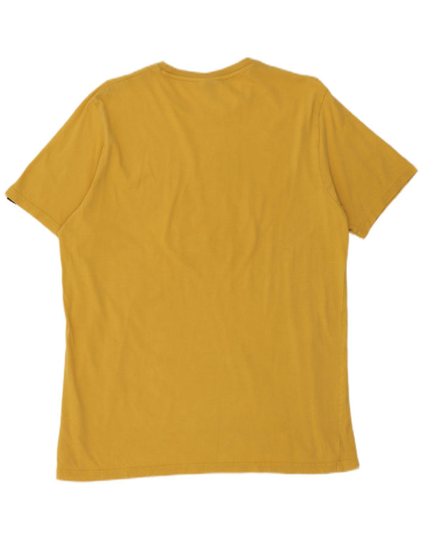 T-shirt grafica da uomo Ellesse Top grande in cotone giallo
