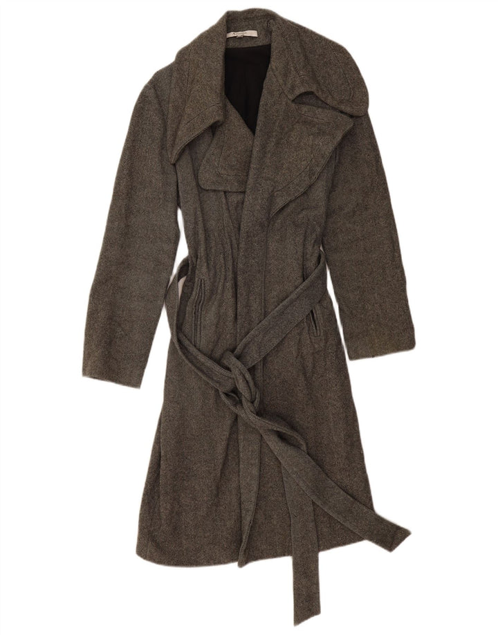 Cappotto da donna Aquascutum UK 8 Small Lana d'agnello a spina di pesce grigia
