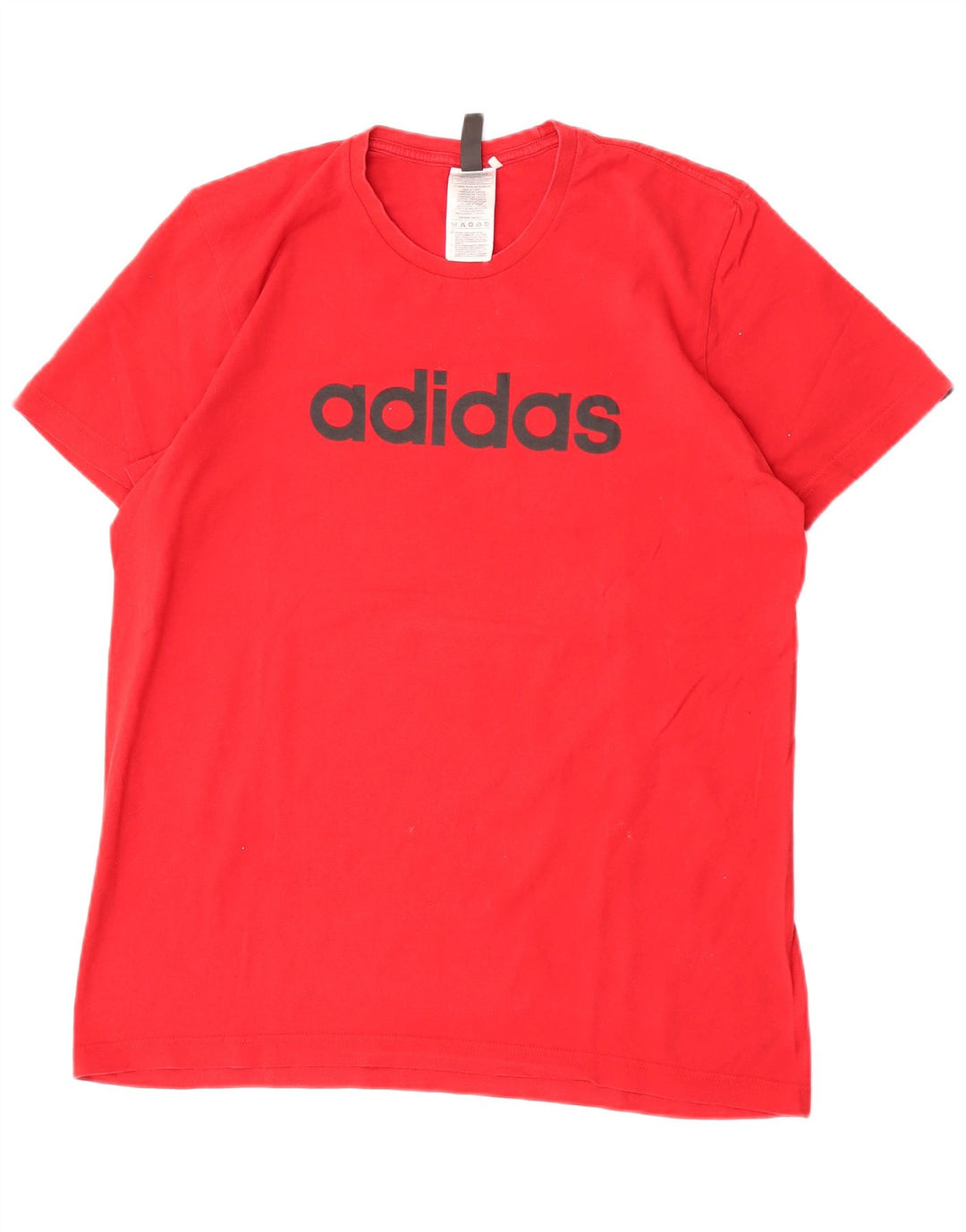 T-shirt grafica da uomo Adidas Top in cotone rosso medio