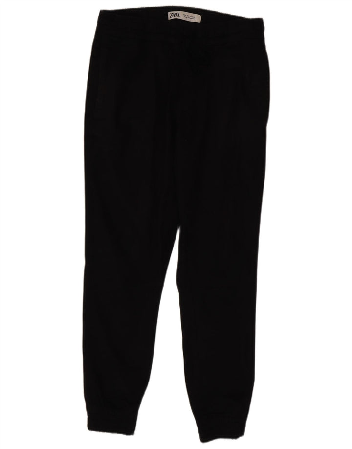 Pantaloni chino da uomo Zara Joggers medi W31 L29 cotone nero