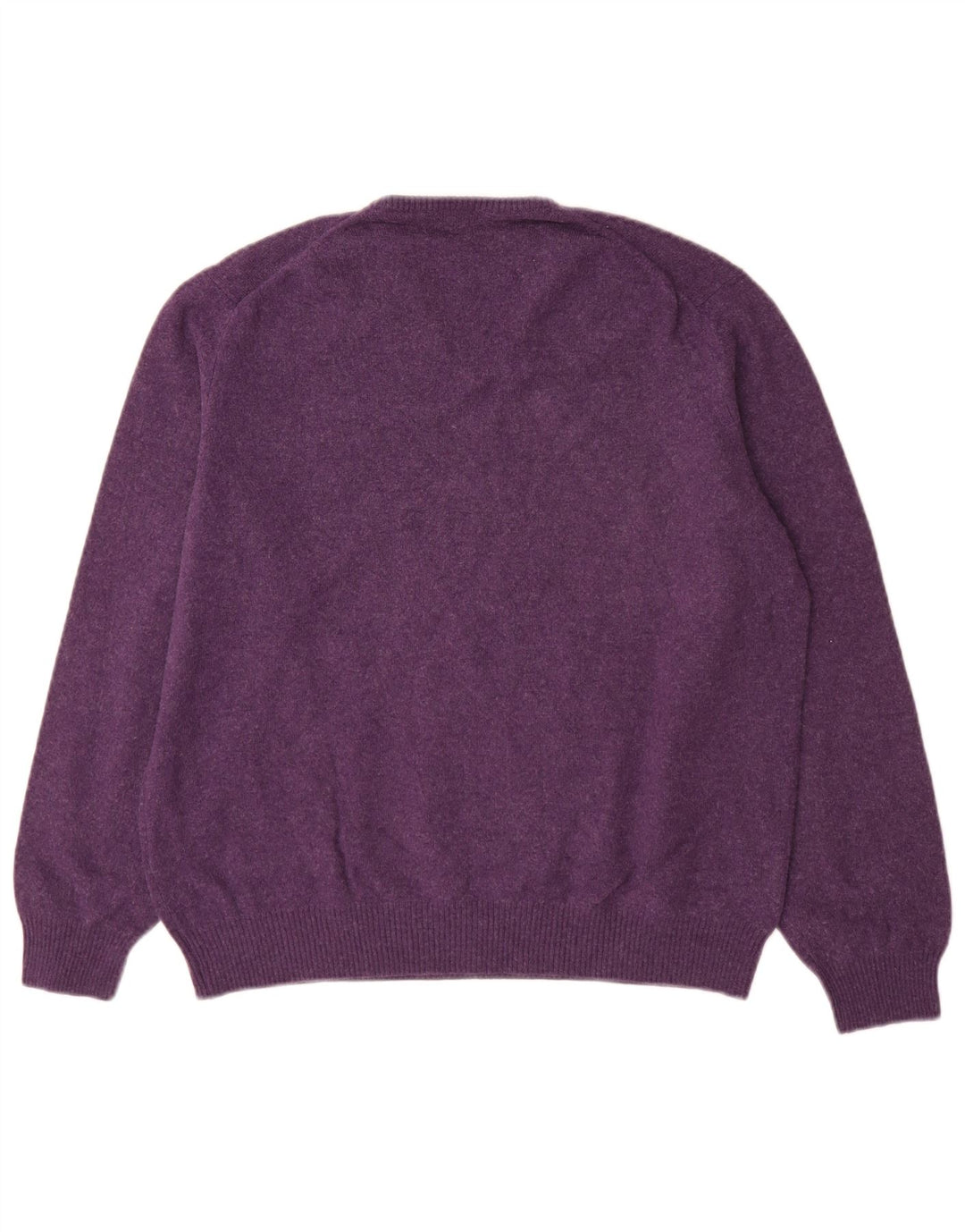 Massimo Dutti Maglione da uomo con scollo a V XL in lana viola