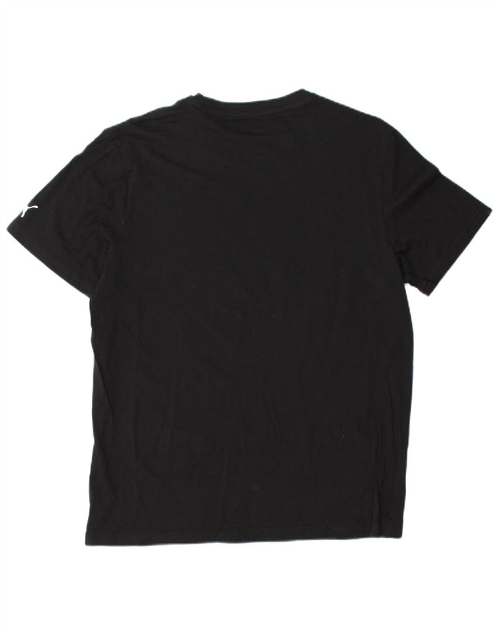 T-shirt grafica PUMA da uomo, taglia grande, in cotone nero