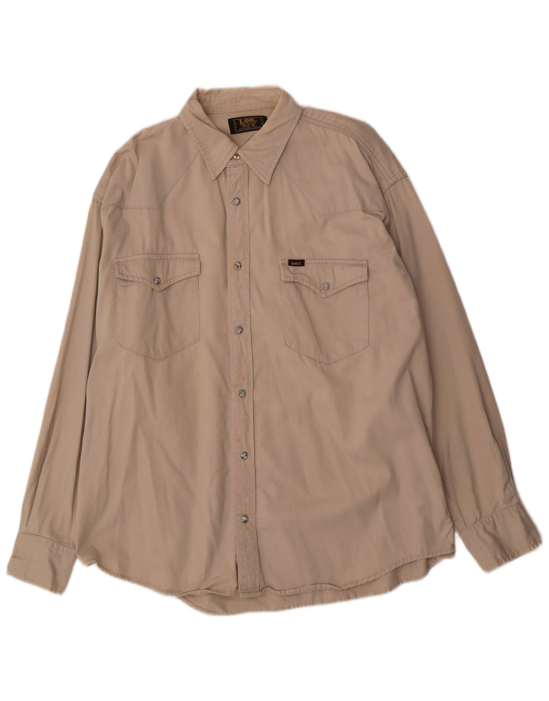 Camicia da uomo Lee XL in cotone beige