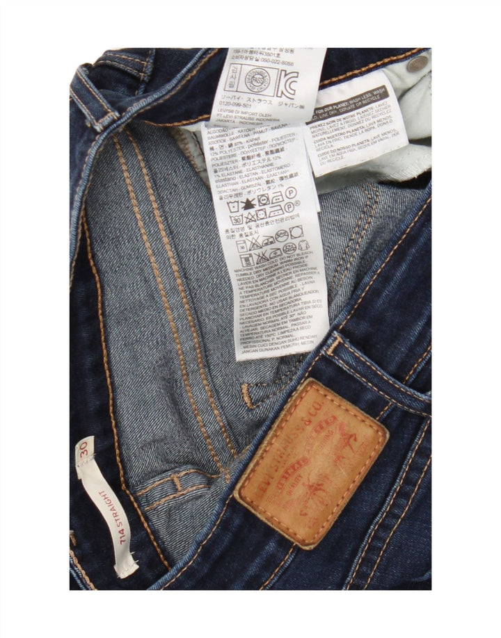 Levi's Jeans dritti da donna 714 W30 L32 in cotone blu navy