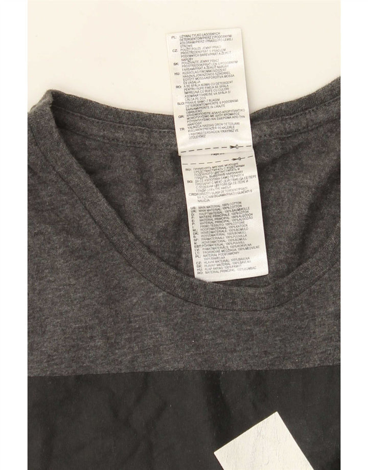T-shirt grafica da uomo Adidas Top in cotone grigio medio