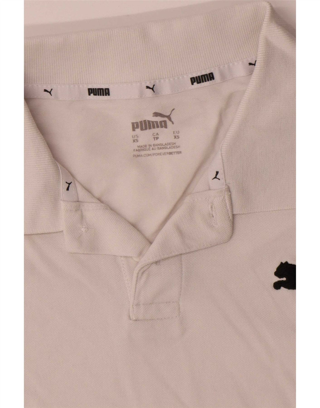 Polo Puma Uomo XS Cotone Bianco