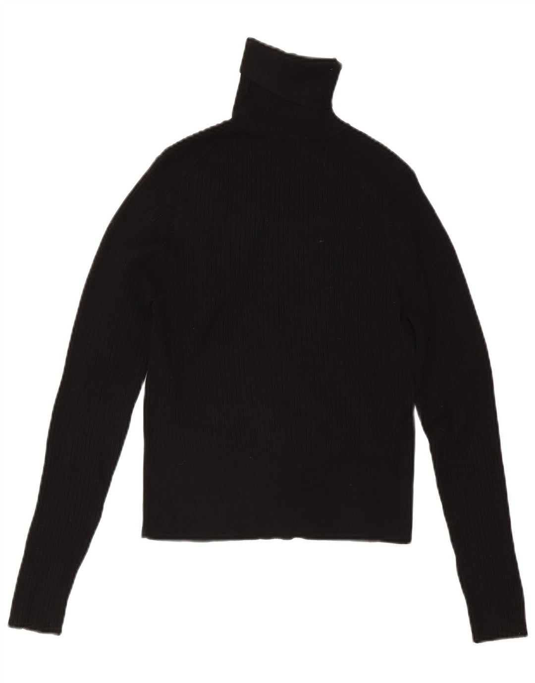 Maglione corto da donna Zara con collo alto, taglia UK 14, grande, nero