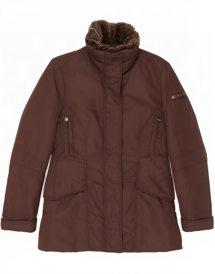 Giacca imbottita da donna PEUTEREY UK 14 Large Marrone Poliammide