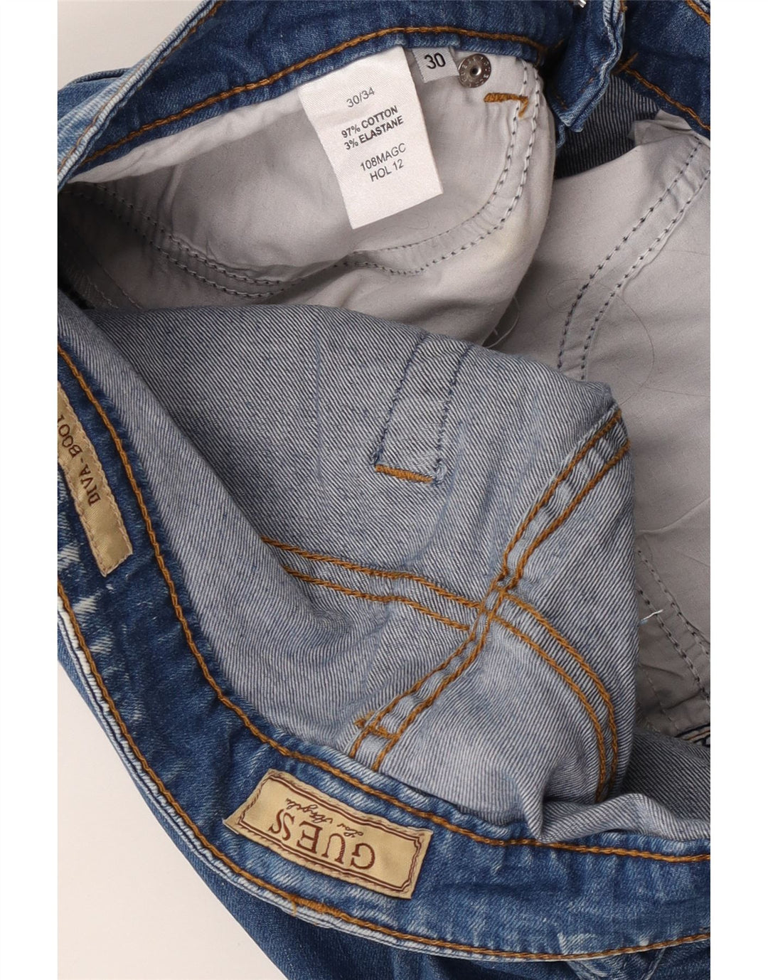 Jeans Bootcut da donna Guess W30 L30 cotone blu