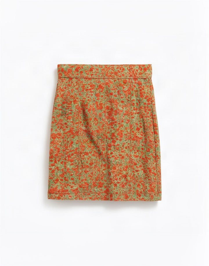 Gonna a trapezio da donna con motivo astratto Paul Smith media W30 cotone arancione