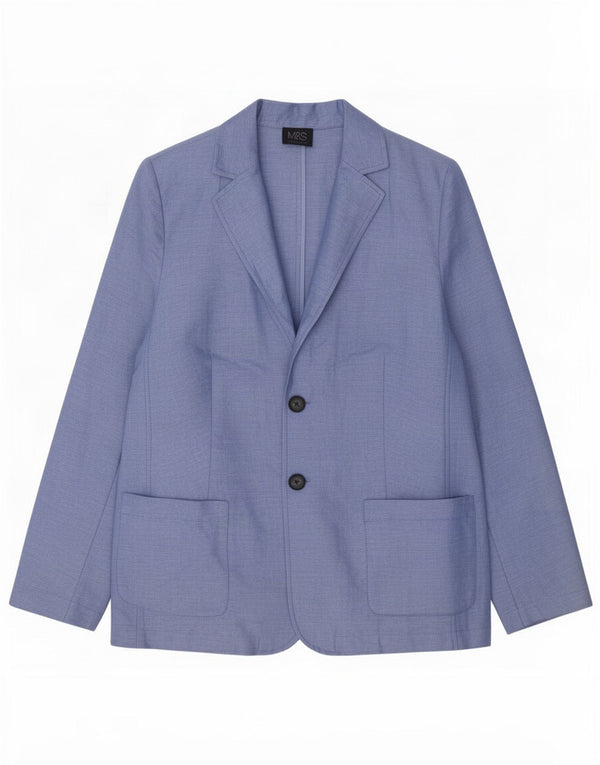 Giacca blazer a 2 bottoni Marks & Spencer da donna UK 14 grande lino blu