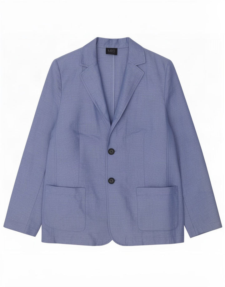 Giacca blazer a 2 bottoni Marks & Spencer da donna UK 14 grande lino blu