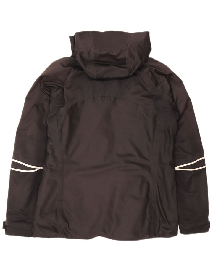 Giacca a vento con cappuccio da donna Columbia UK 16 grande poliestere nero
