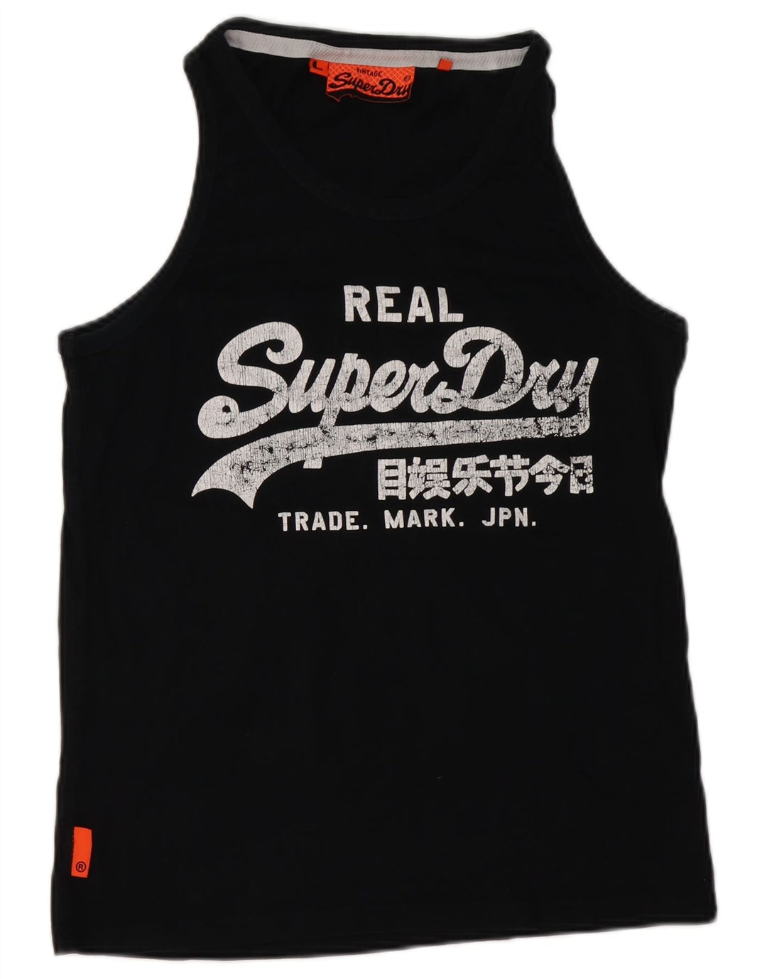 Canotta grafica da uomo Superdry grande in cotone nero