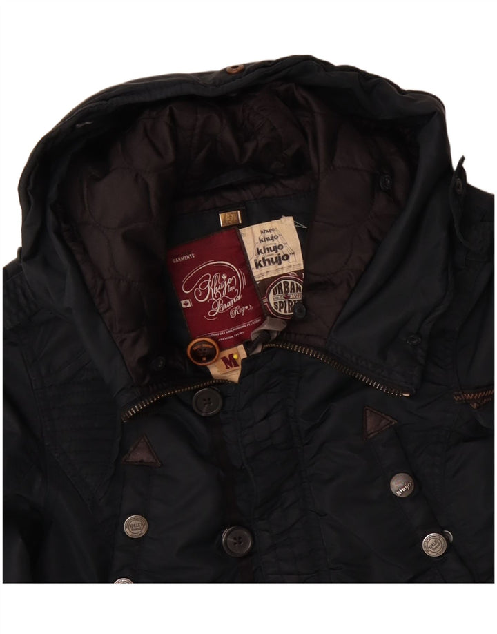 Giacca parka da uomo con cappuccio KHUJO UK 38 medio blu navy