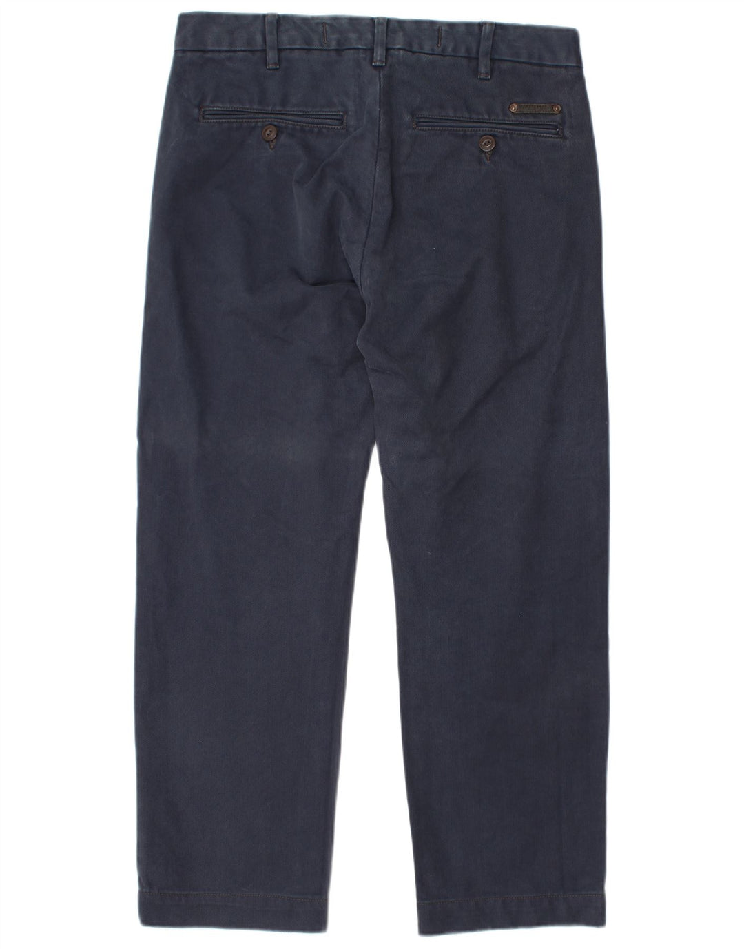 MARLBORO CLASSICS Pantaloni chino dritti da uomo W33 L28 cotone blu navy