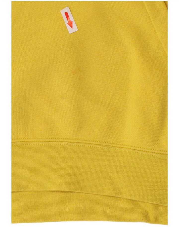 Felpa con cappuccio da uomo Nike Large in cotone giallo