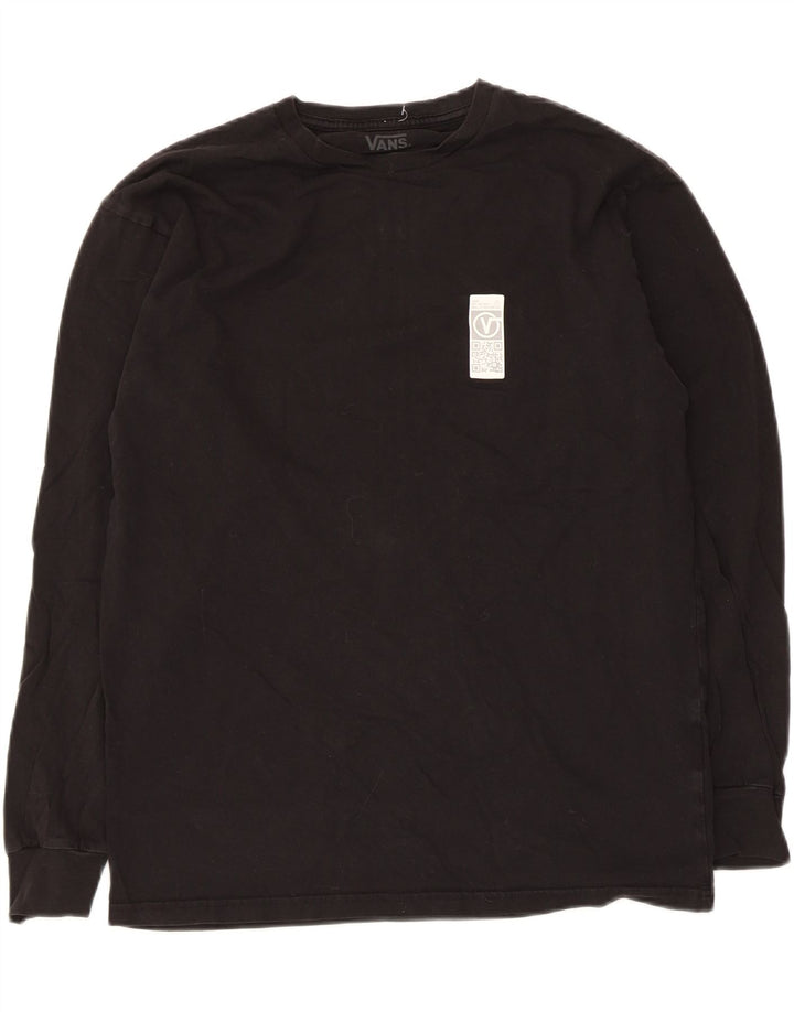 Maglietta grafica da uomo Vans a maniche lunghe in cotone nero medio