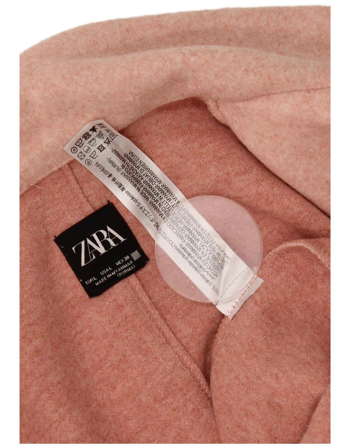 Soprabito aperto da donna Zara UK 16 grande rosa in poliestere