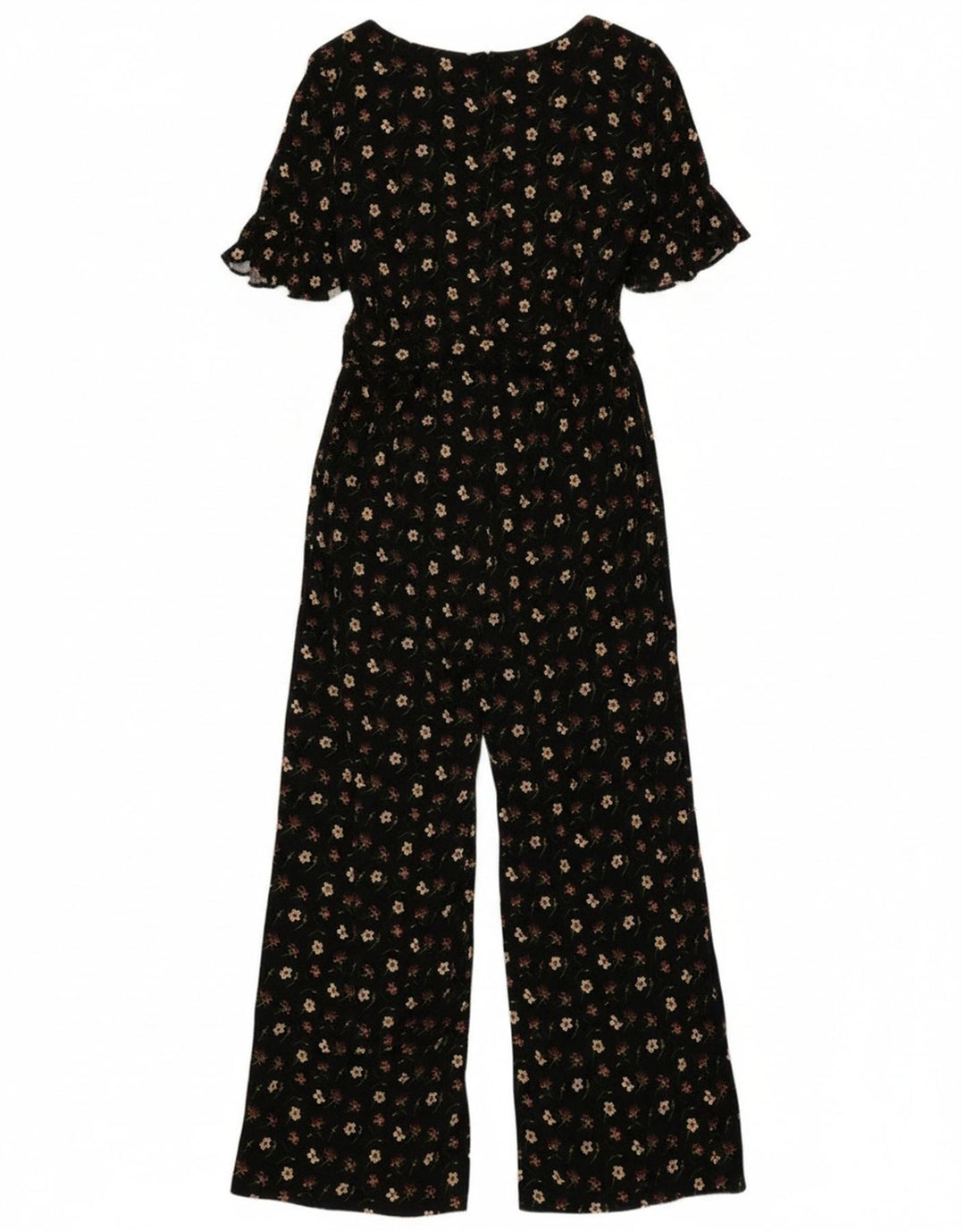 Tuta da donna a maniche corte Oasis UK 14 media nera floreale